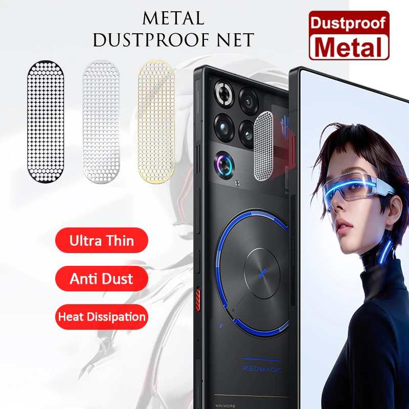 Metal Dustproof Net For ZTE nubia RedMagic 11 Air 11S Pro Plus Speaker Hole Outlet Vent Anti-Dust Mesh Heat Dissipation Sticker