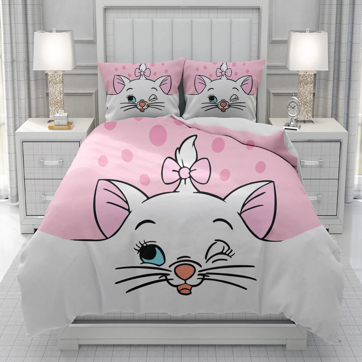 Piglet/Grumpy /Marie Cat /Dumbo Duvet Cover Cover men women/Children KID Printing Disney cartoon Bedding Set Comforter Bed Soft