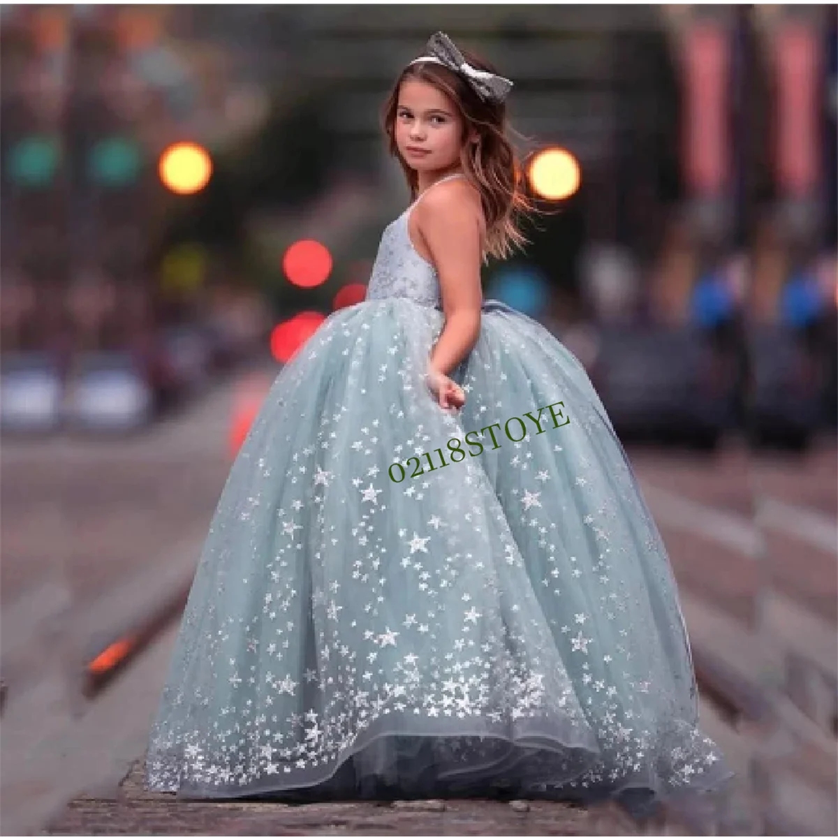 Sparkly Layers Glitter Flower Girl Dresses Kid First Birthday Gowns Sleeveless Prom Celebration Dresses With Communion Gown