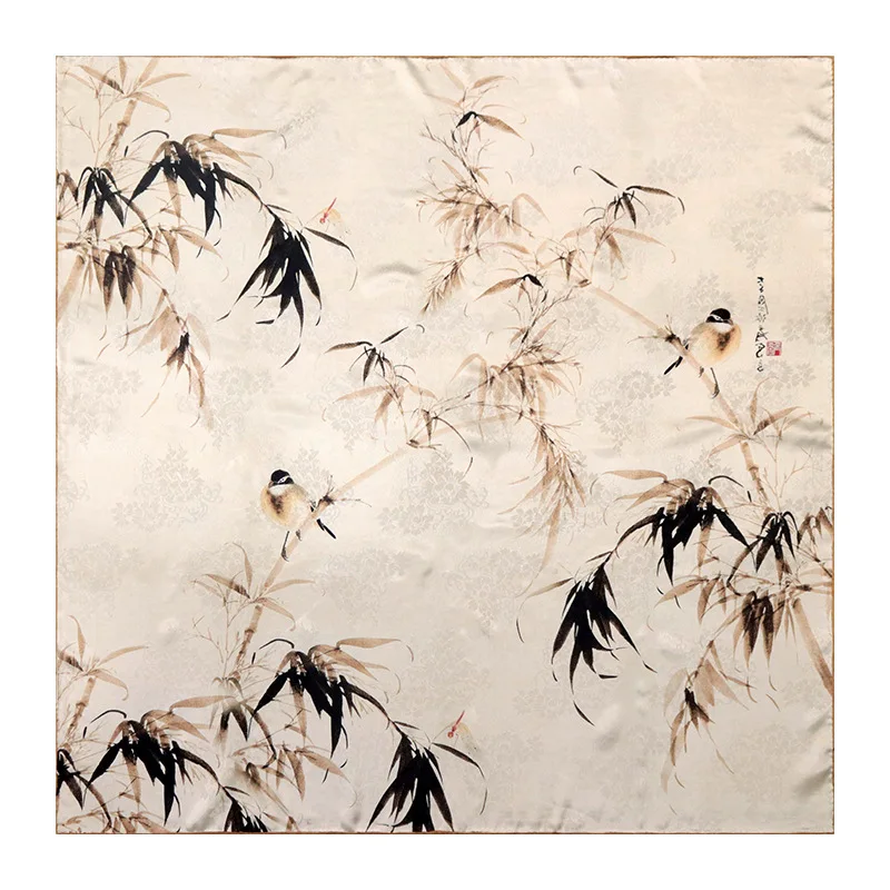 

Шелковый шарф Winsleter для женщин, 100% натуральный шелк, элегантный, 110*110 см, двусторонний жаккард, роскошный подарок для мамы, новинка весны 2026, A64181CC