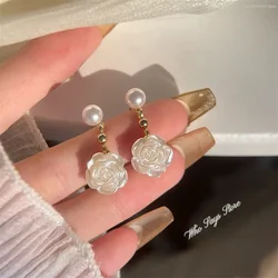 2024 New Fashion Trend Unique Design Elegant Delicate Zircon Tulip Flower Earrings High Jewelry Party Favors for Women Серьги