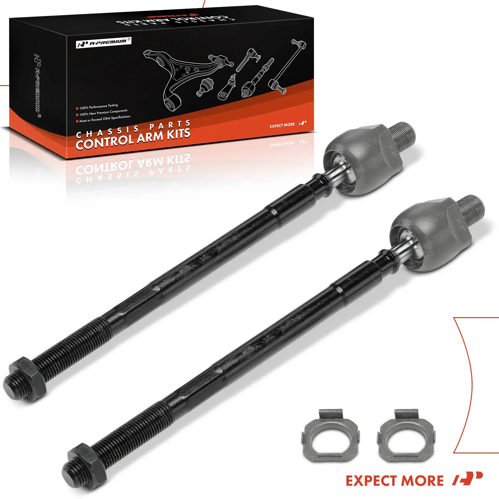 A-Premium 2x Front Inner Side Tie Rod End for Nissan Maxima 1989 1990 1991 1992 1993 1994 V6 3.0L Sedan GAS