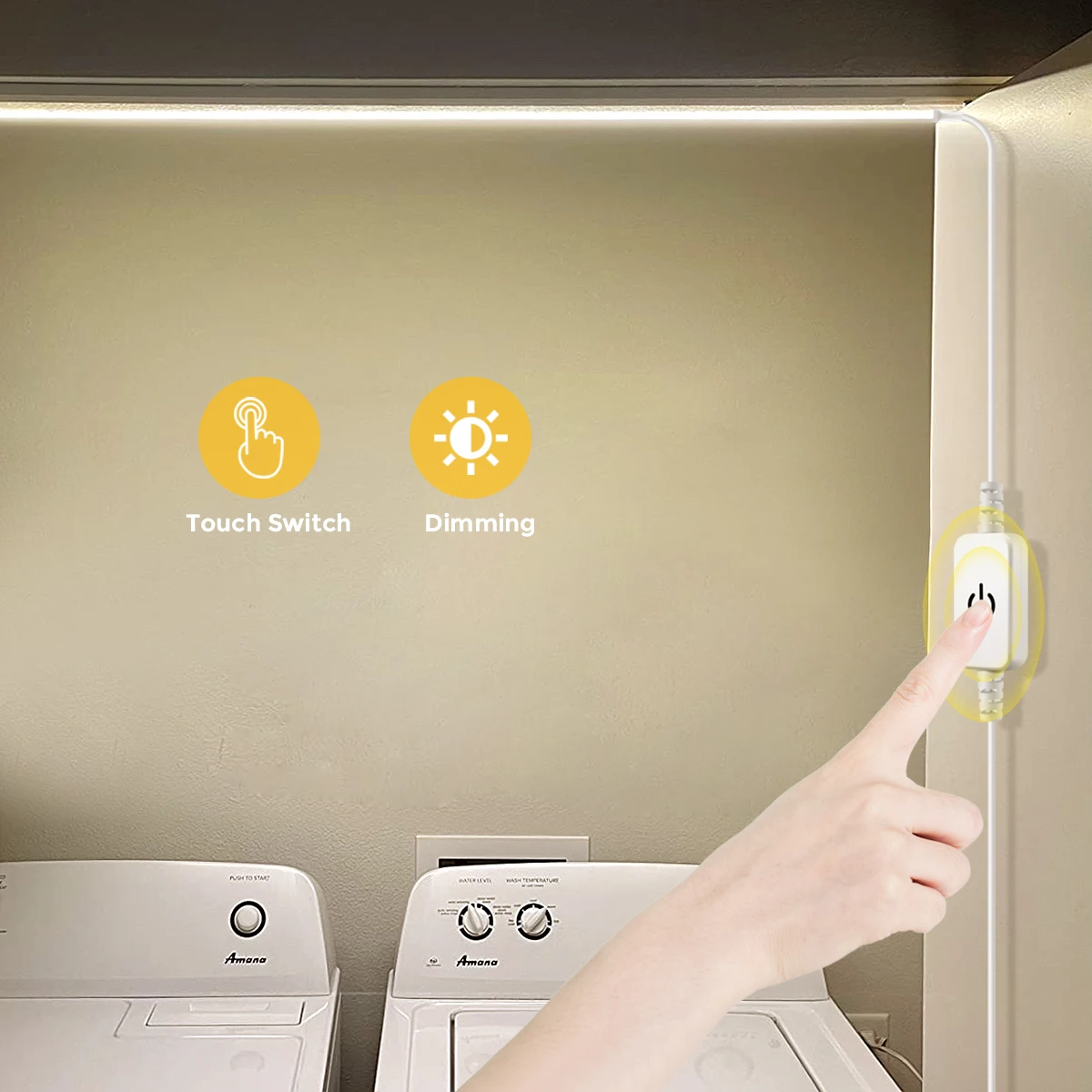 Dimmable Touch Sensor Switch COB LED Strip Lights USB 5V Led Ribbon Night Lighting for Kitchen Room Cabinet TV Backlight Decor