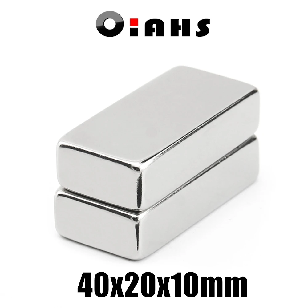 

1pcs 40x20x10mm Super Powerful Strong Rare Earth Block NdFeB Magnet Neodymium N35 Magnets 40*20*10mm