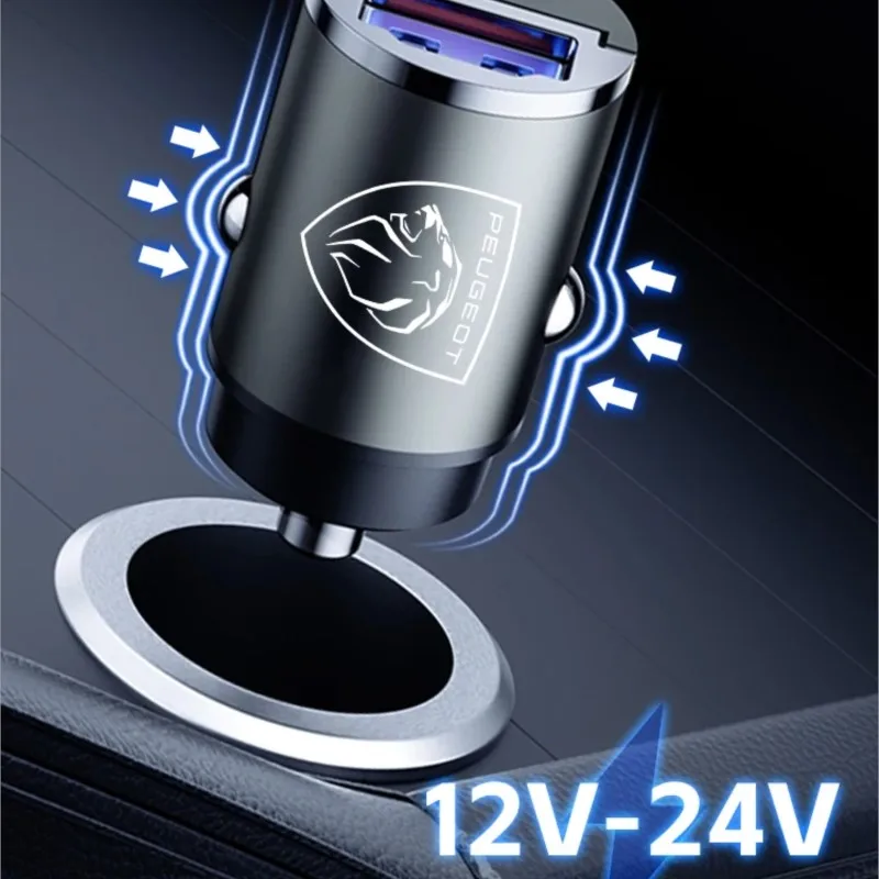 Mini Auto Schnellladegerät Fahrzeug Zigarettenanzünder USB Konvertieren Stecker Für Neue Peugeot 208 3008 308 2008 207 107 508 607 106