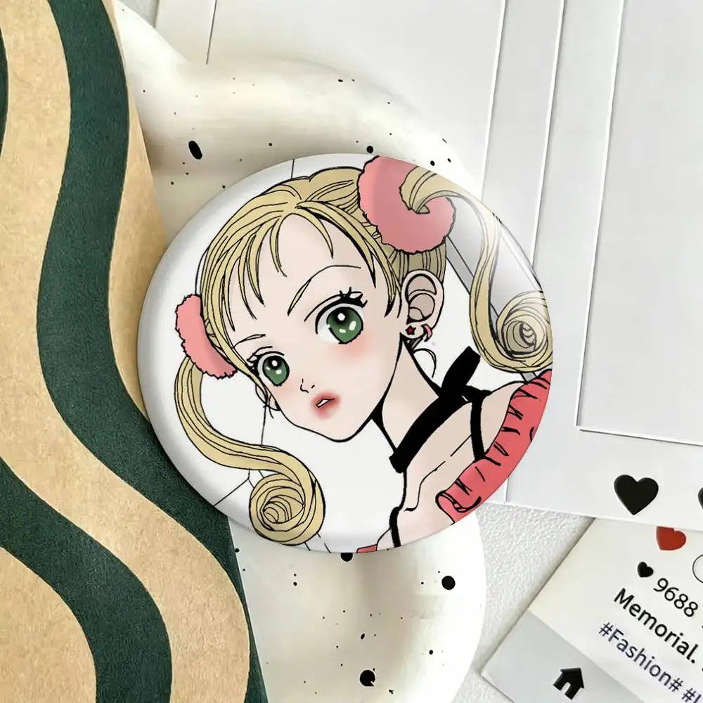 H-Happy Berry Cartoon Laser Badge Creative Pins Brooch for Bag Clothes Hat Decor Gifts Fans Collect