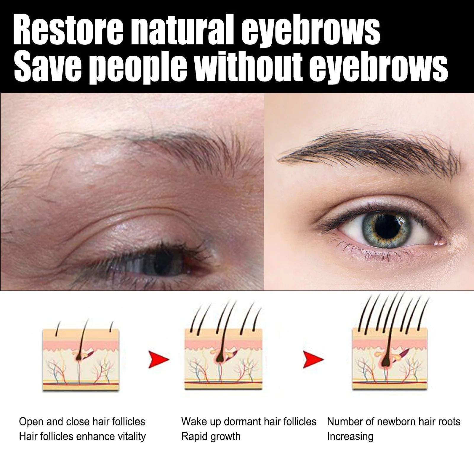 Thick Eyebrow Liquid Natural Thick Eyebrow Nourishing, Extending and Repairing Thick Eyebrow Nutrient Liquid