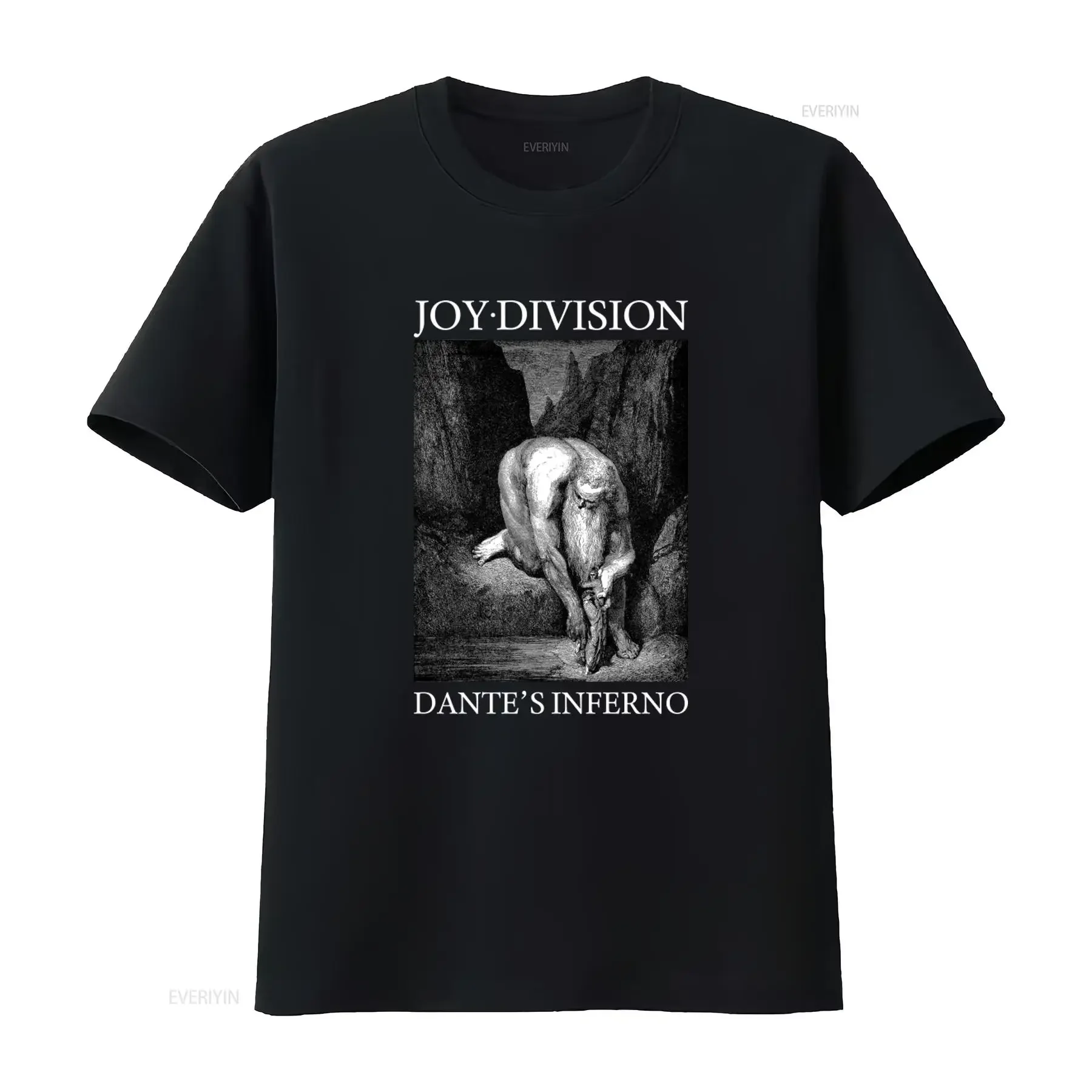 Joy Division Dantes Inferno Gothic T Shirt Print vintage Washed Comfortable Slightly designer clothes Stretched Unisex