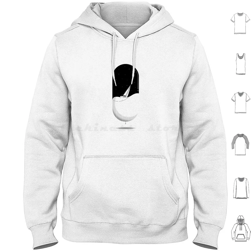 Sweats à capuche à manches longues The Sea In A Pill, Vagues, Bateau à voile, Étoiles de nuit