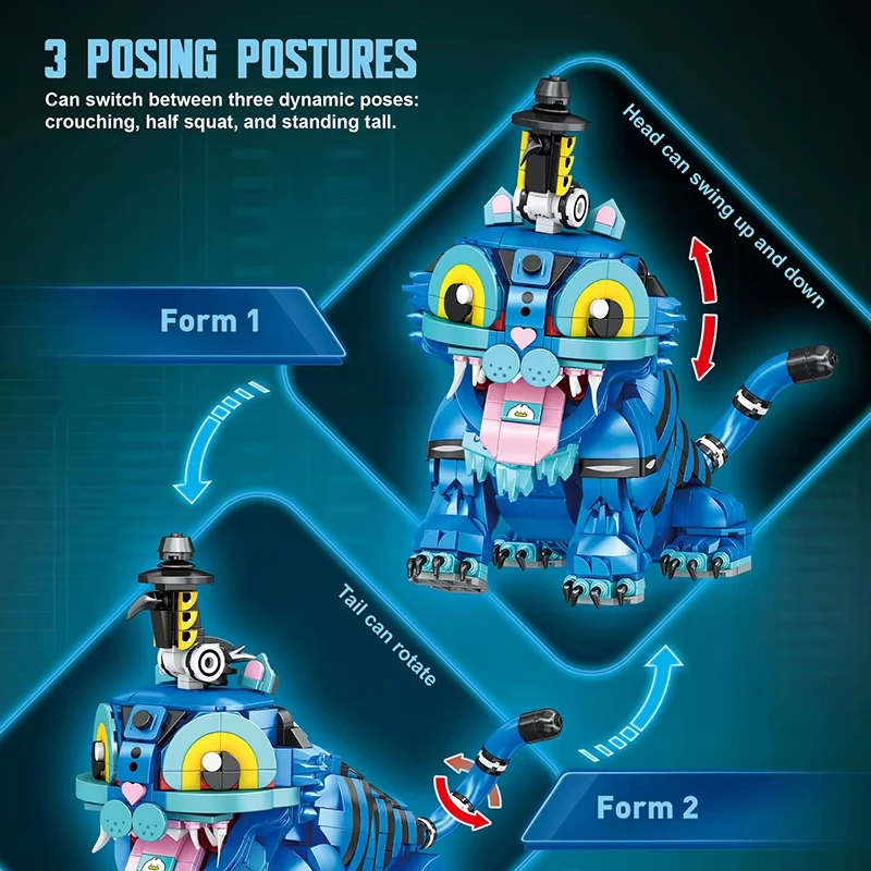 

2026 hot-selling monster hunting building blocks creative model gifts children's toys boys Christmas birthday holiday gifts