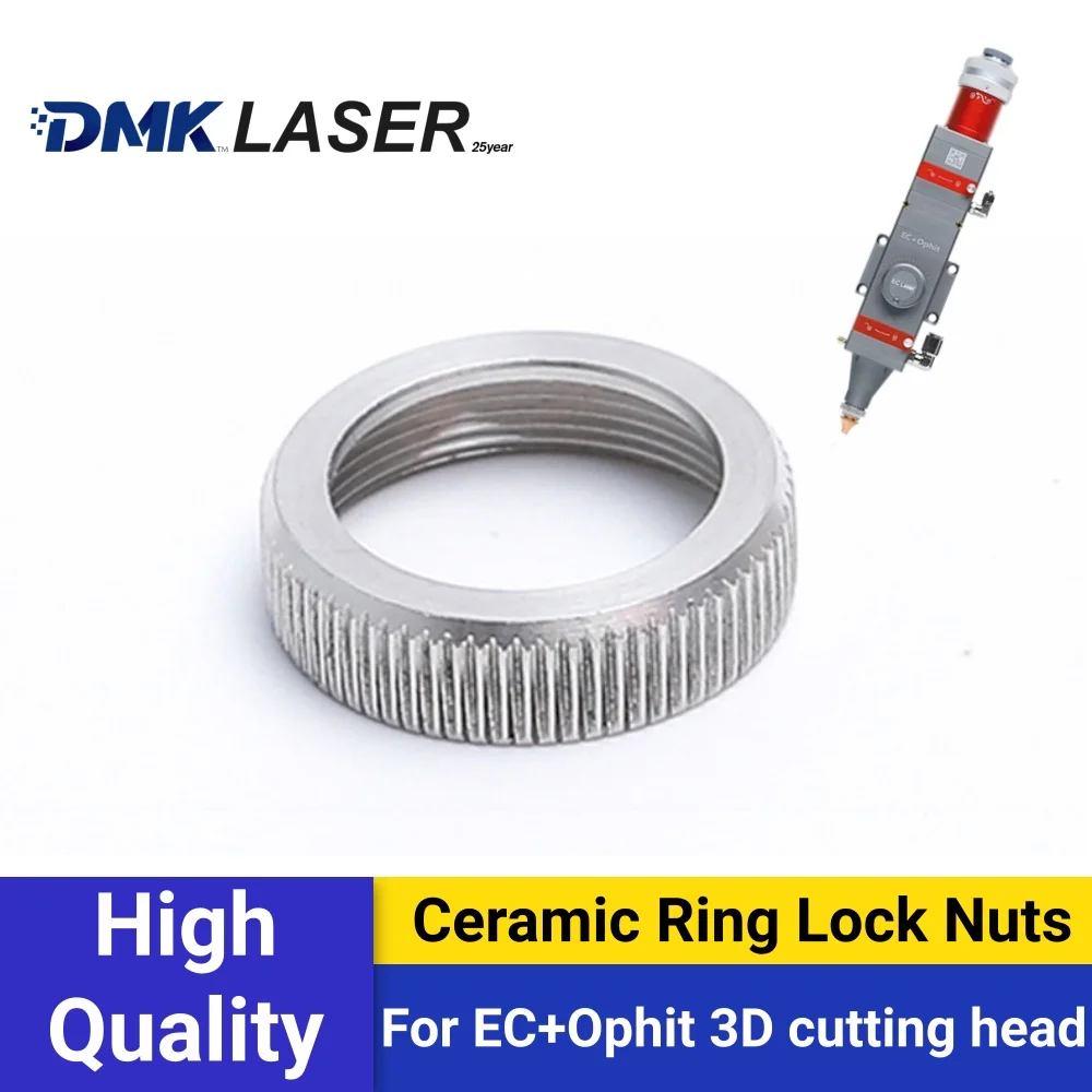 

EC+Ophit laser Ceramic Locking Ring Lock Nut for M9 E-do-2.0A 3D Tighten Ring Ceramic Holder Ring Replacement for Laser Cutter