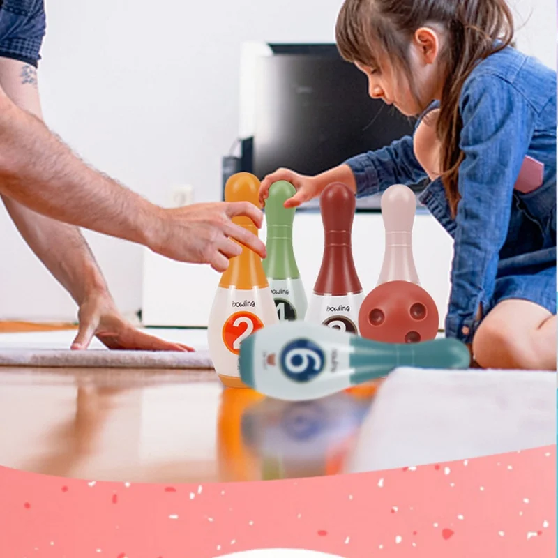 مجموعة ألعاب البولينج ألعاب تعليمية تعلم أرقام الحيوانات للأطفال الصغار ألعاب رياضية داخلية تفاعلية لعبة الحفلات هدية للأطفال