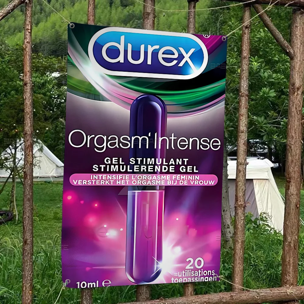 Sexy Condom Brand D-Durexes DIY Flag For Family Group Photo Living Room Home Dorm Decor Wall Art Decor Banner