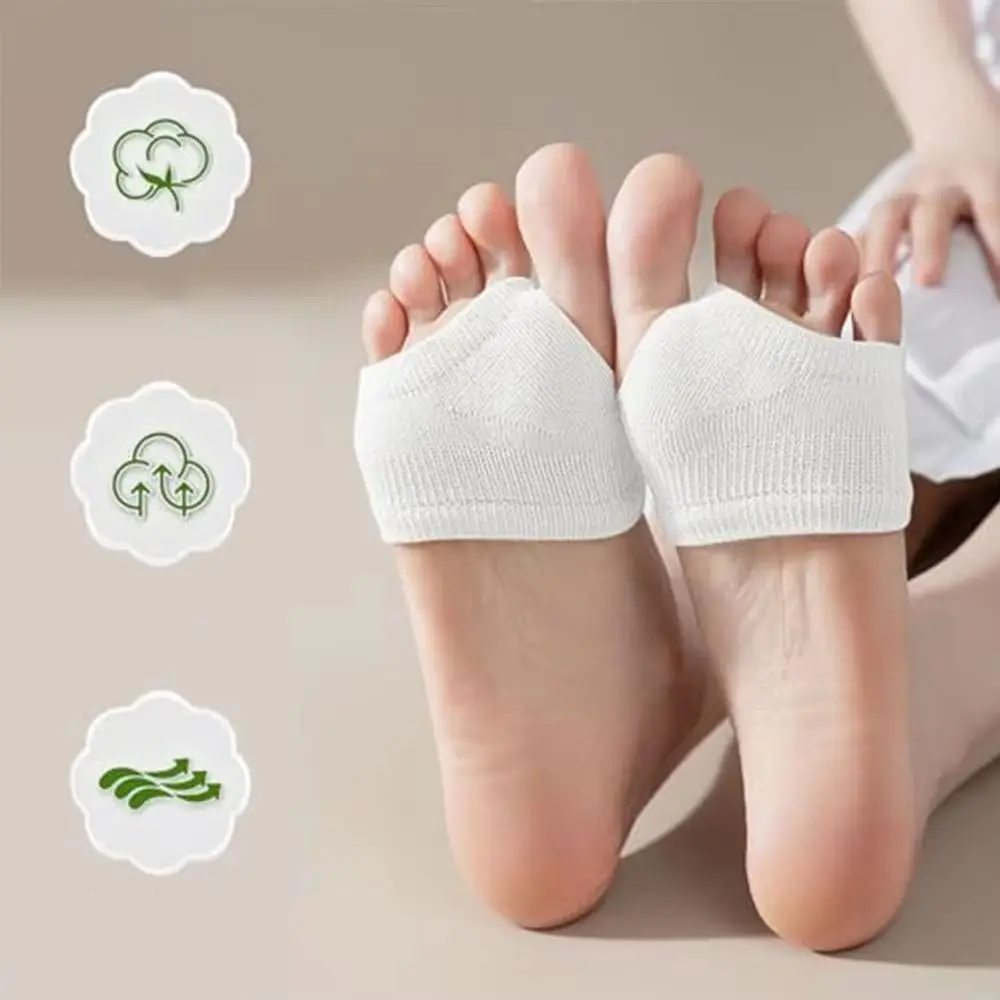 Solid Color Forefoot Pad Socks Breathable High Elasticity Flip-flop Toe Socks Forefoot Cushion Slipper Liner Toe Separator Socks