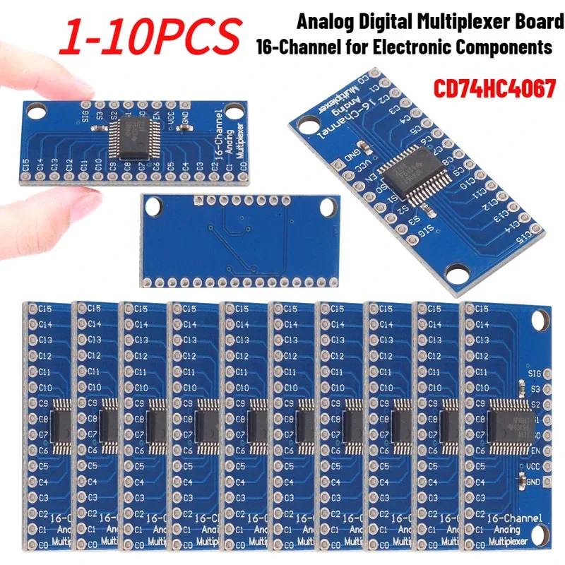 

CD74HC4067 Analog Digital MUX Breakout CMOS Multiplexer Board Precise 16-Channel for Electronic Components