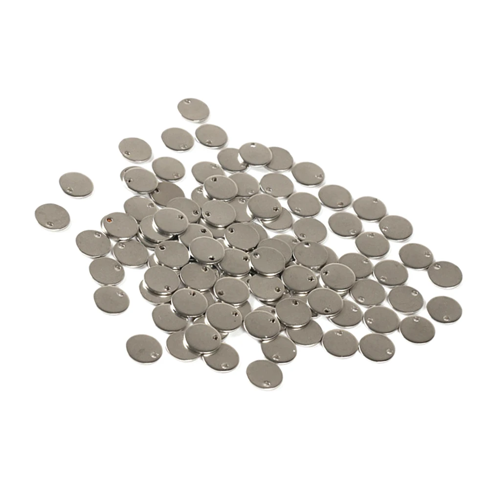 

100 Pcs/Pack Stainless Steel Pendant Pendants for Jewelry Making Charms Round Blank