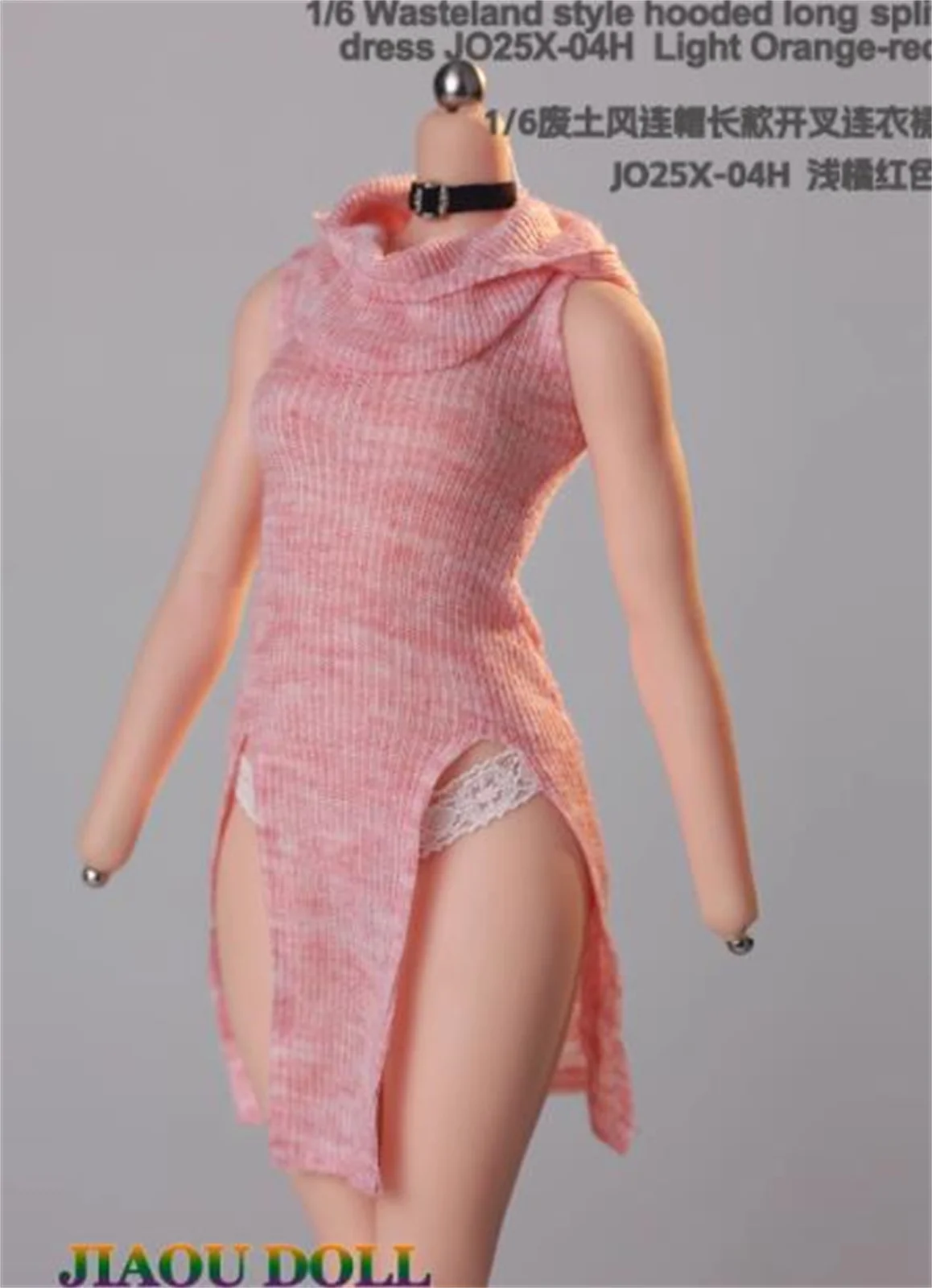 JO25X-04 1/6 Schaal Vrouwelijke Soldaat Modieuze Hoodied Slit Wasteland Stijl Jurk voor 12 inch Model Fit 12 ''Action Figure Body