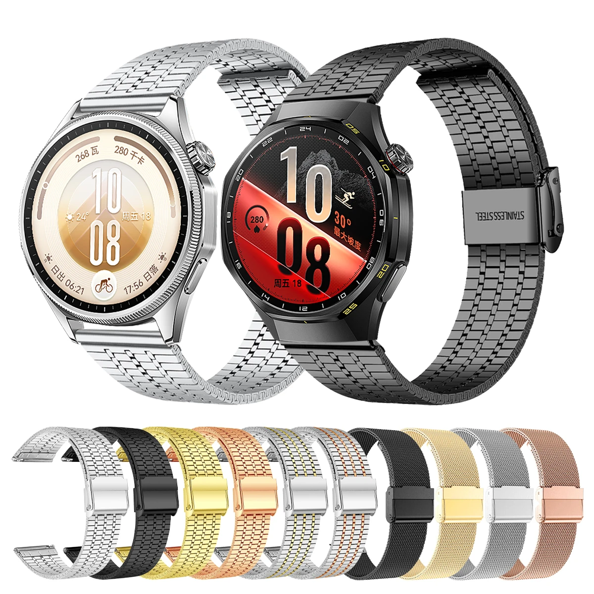 Metal Strap 20/22mm for Huawei Watch GT 7 46mm Bracelet For Huawei GT7 Pro GT6 GT5 GT4 GT3 2 42mm Runner 2 Stainless Steel Band