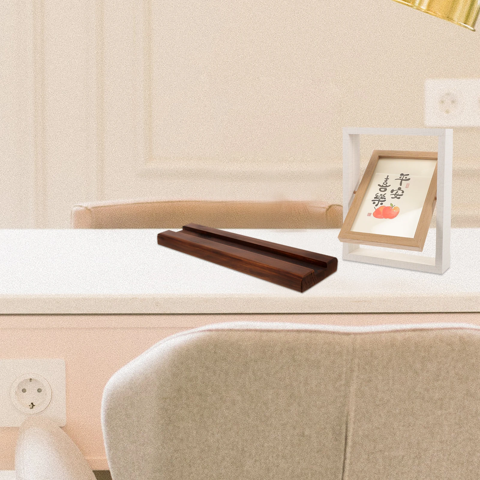 Quicksand Painting Ornament Base Wedding Support Display Stand Wood Wooden Floor