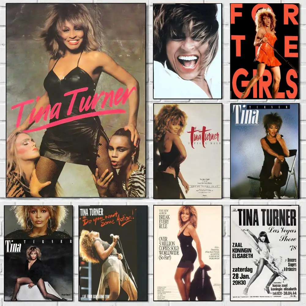 Tina Turner Poster HD Self-adhesive Waterproof DIY Decorative Painting For Home Living Room Bedroom Bathroom Wall Decor