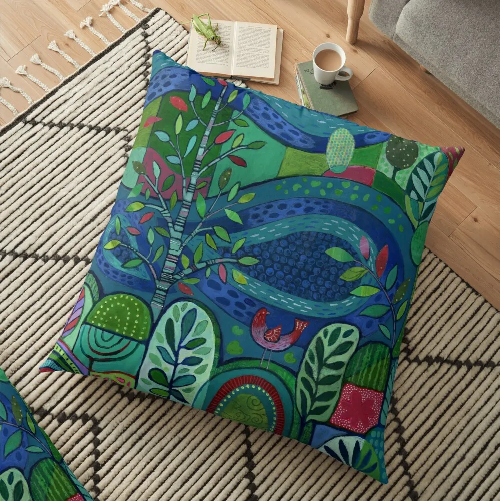 

Bird by the pond Floor Pillow Sofa Covers