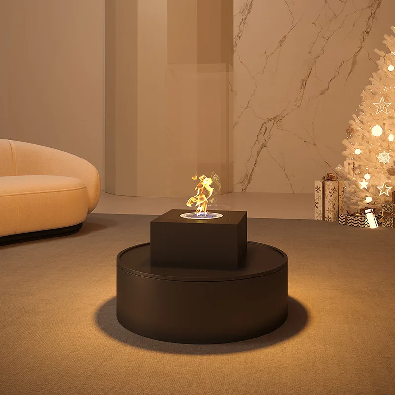 With floor real fire alcohol fireplace outdoor interior decoration fireplace modern art sense