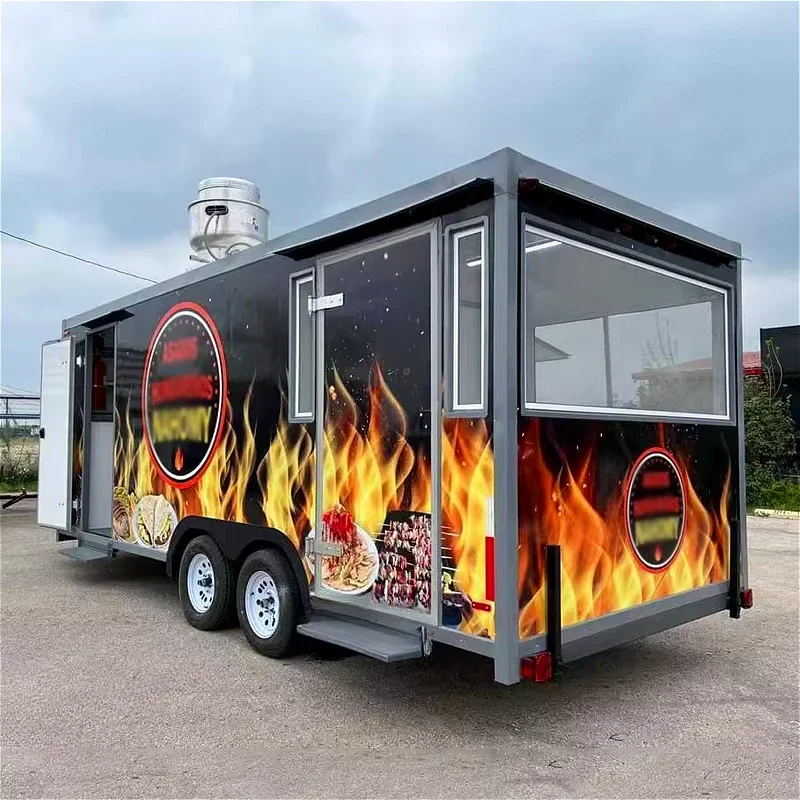 Gourmet Cuisine Mobile Cart Dining Truck Trailer Fast Food Service Package Hot Slae