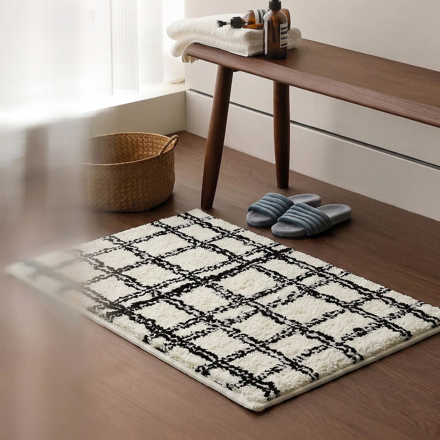 Cross Border Bathroom Absorbent Mat Small Fragrance Toilet Floor Mat Home Non-Slip Dirt-Resistant Thick Mat