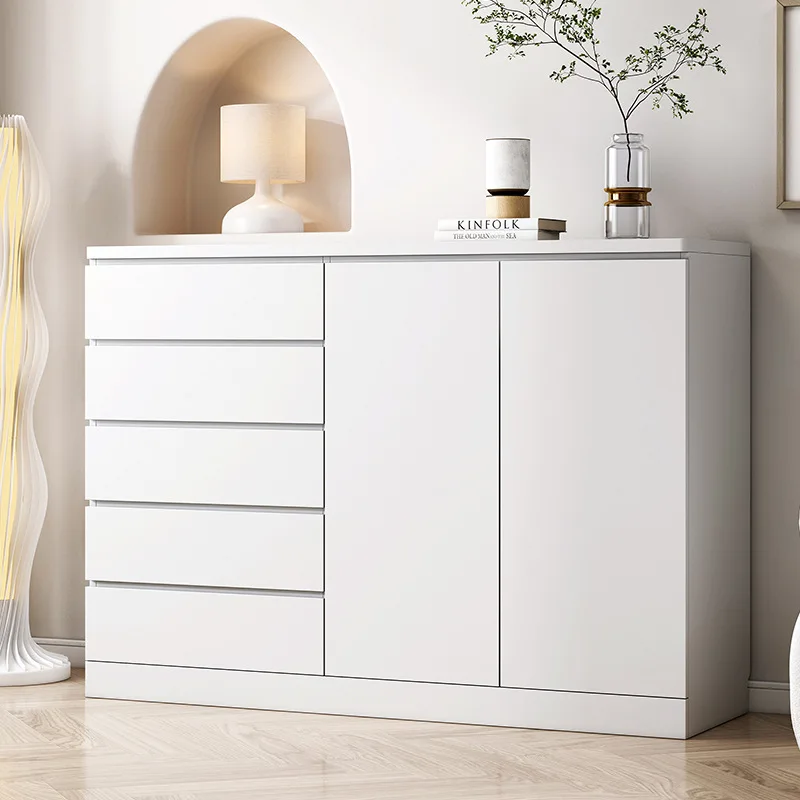 Bedroom Nordic chest of drawers, living room storage, simple and modern, white drawer chest of drawers