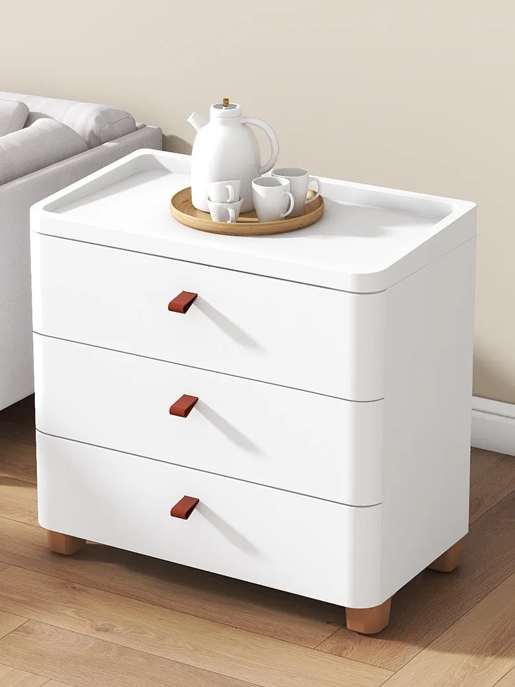 Multi-layer storage cabinet plastic snack cabinet Japanese bedside table household narrow shelf drawer locker