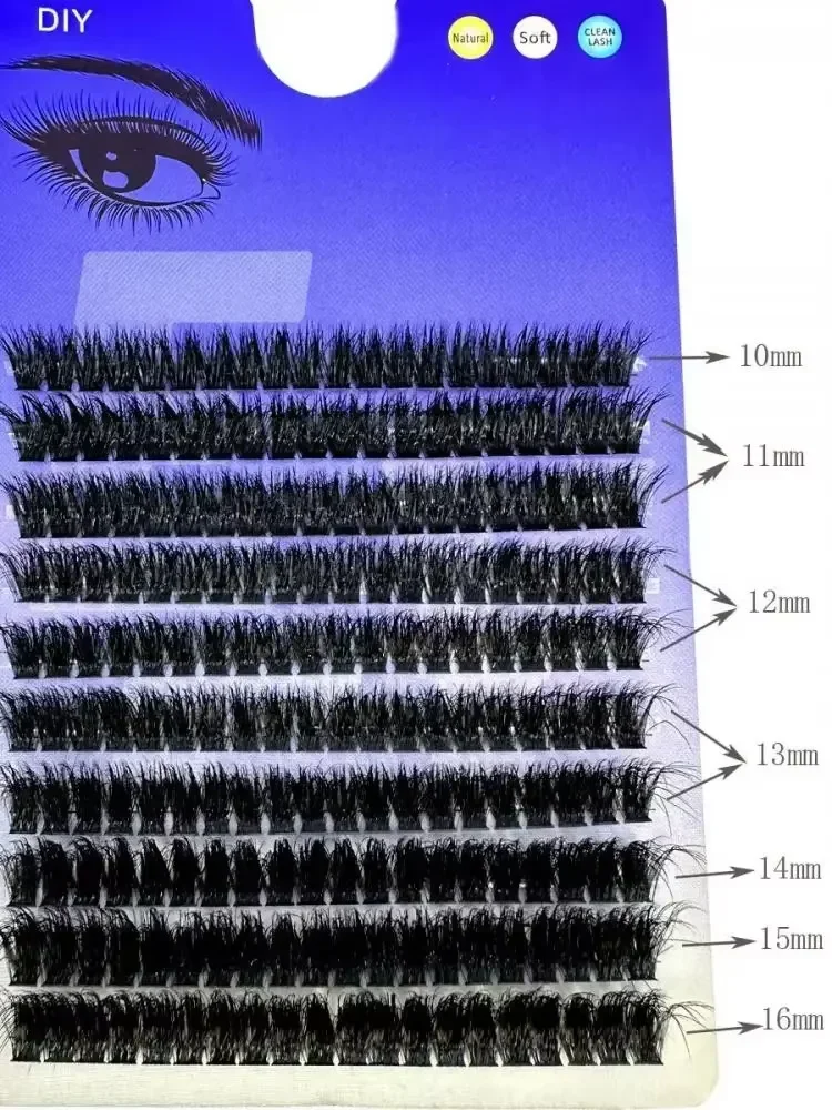 HBZGTLAD DIY Clusters Extension 80D/90D Mix 3D Fluffy Single Cluster  Individual Lashes Natural Segmented Eyelash Bundles Makeup