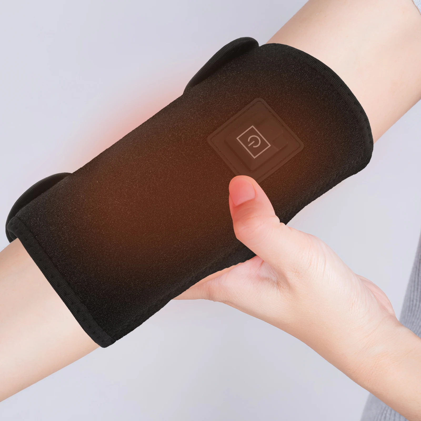

1pc Electric Heated Elbow Brace USB Powered Compression Sleeve 3 Temp Modes Red Blue Green for Arthritis Tendonitis Pain Relief