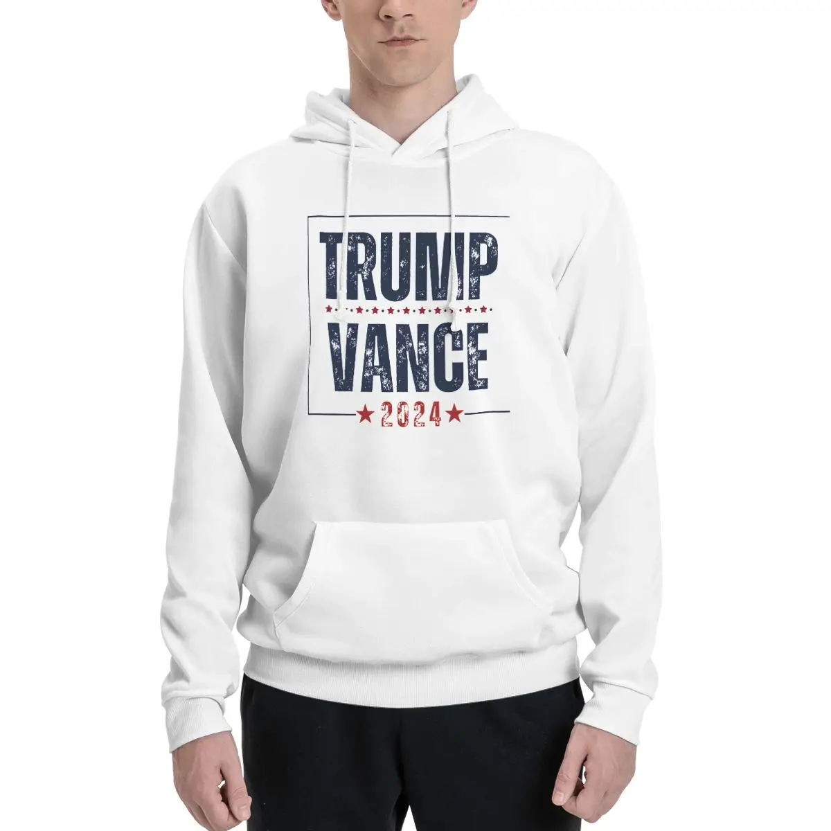 Trump Vance Presidential Election 2024 Hoodie Sweatshirt Graphic Kanga Pocket Hoodies Y2k Hoodie Pullover Long Sleeve Shirts