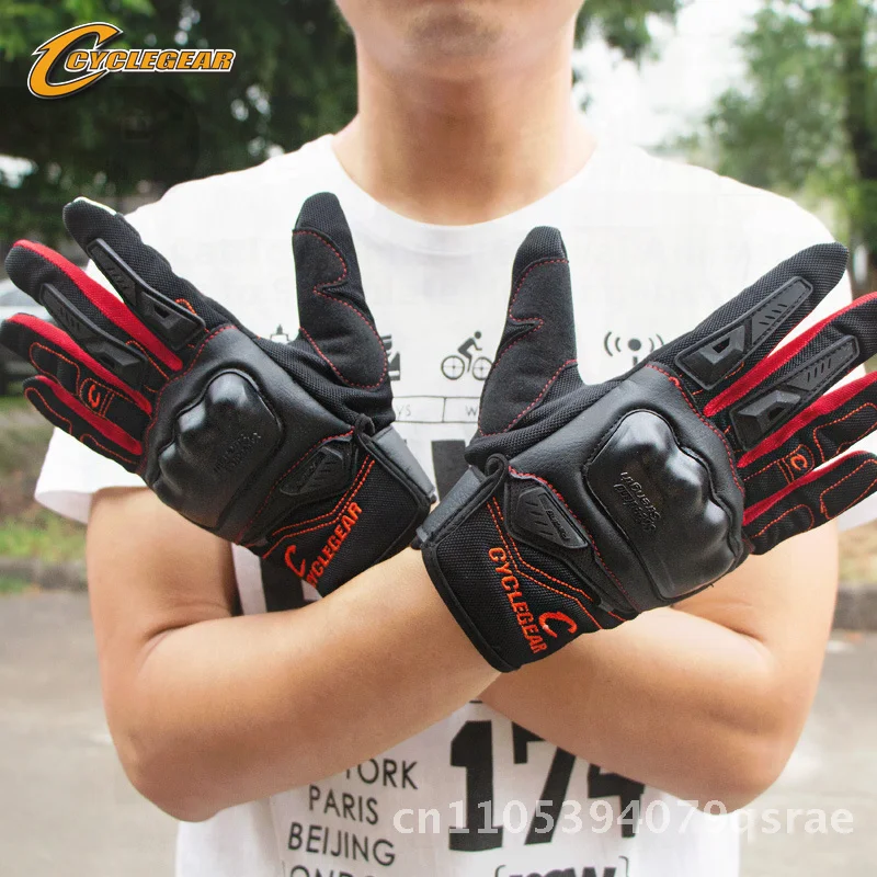 

Нескользящие теплые перчатки для гонок на мотоцикле с защитой от падения, унисекс, дышащая сетчатая ткань с сенсорным экраном и полным пальцем для мужчин и женщин