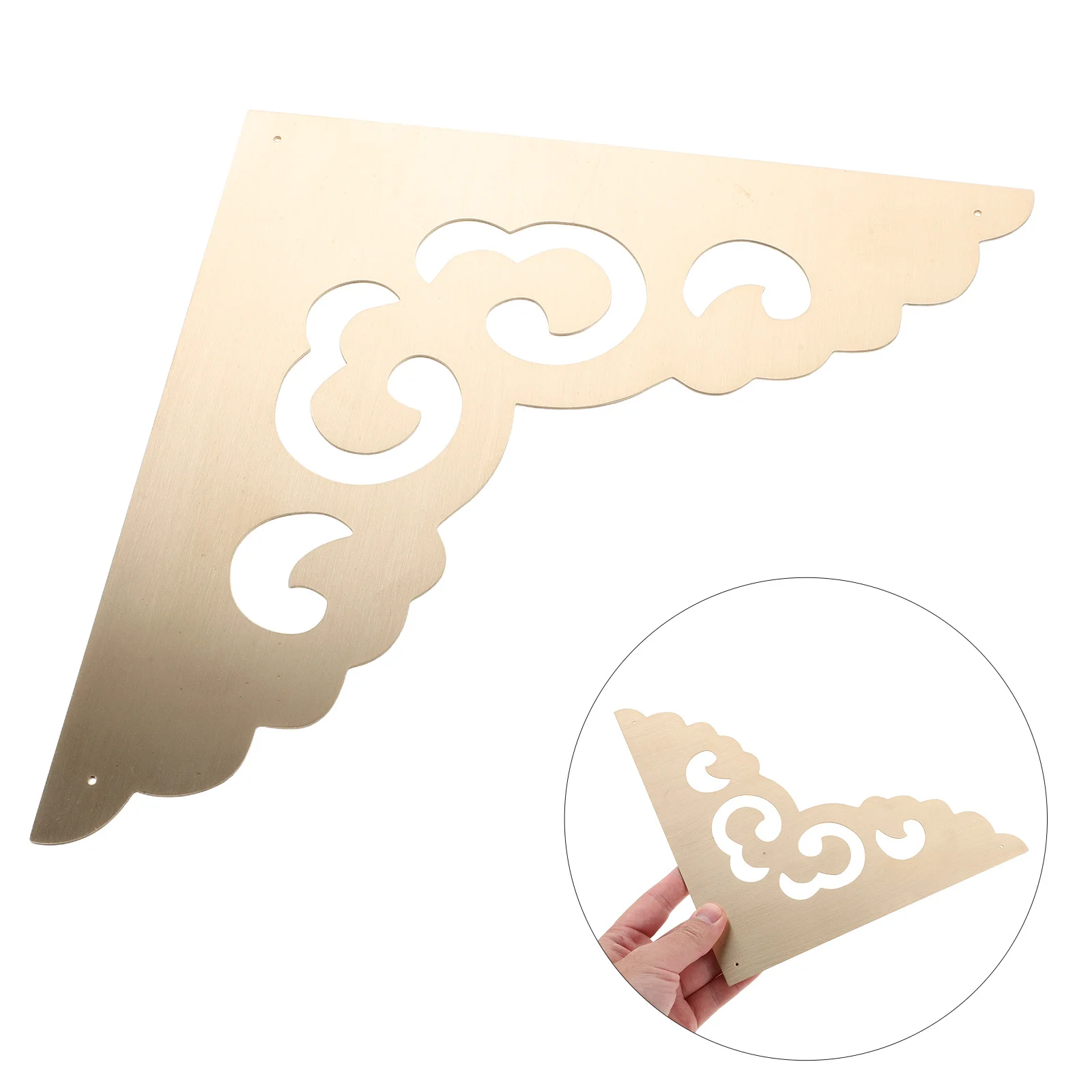 

Copper Flat Corner Guards 20X20Mm Golden Vintage Furniture Edge Protectors Decorative Cabinet Corner Bumpers For Dresser