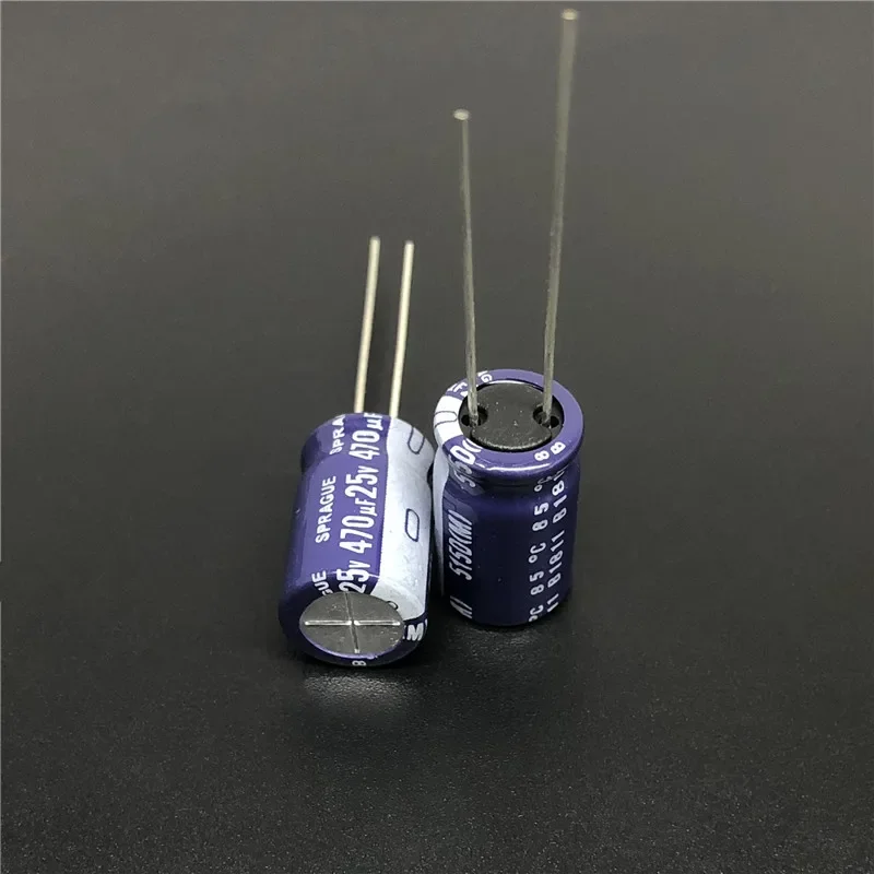 5Pcs/50Pcs 470uF 25V SPRAGUE 515D Series 10x16mm 25V470uF High quality Audio Capacitor Aluminum Electrolytic Capacitor