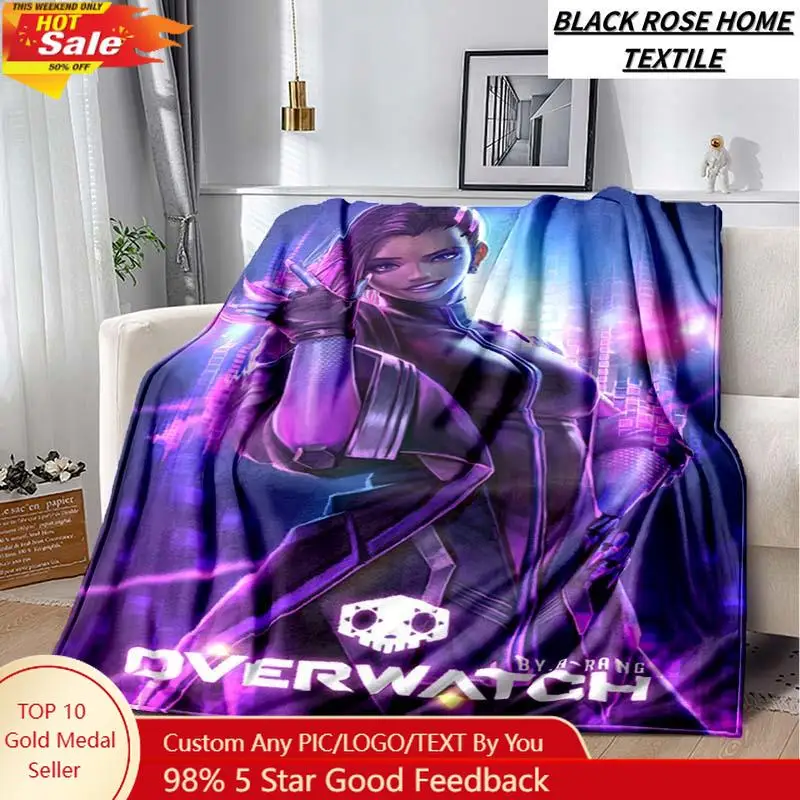 

20 Styles OO-overwatch Game Anime Blanket Winter Essential Fashion Decoration Bedroom Sofa Bed Sheet Noon break Sleeping Blanket