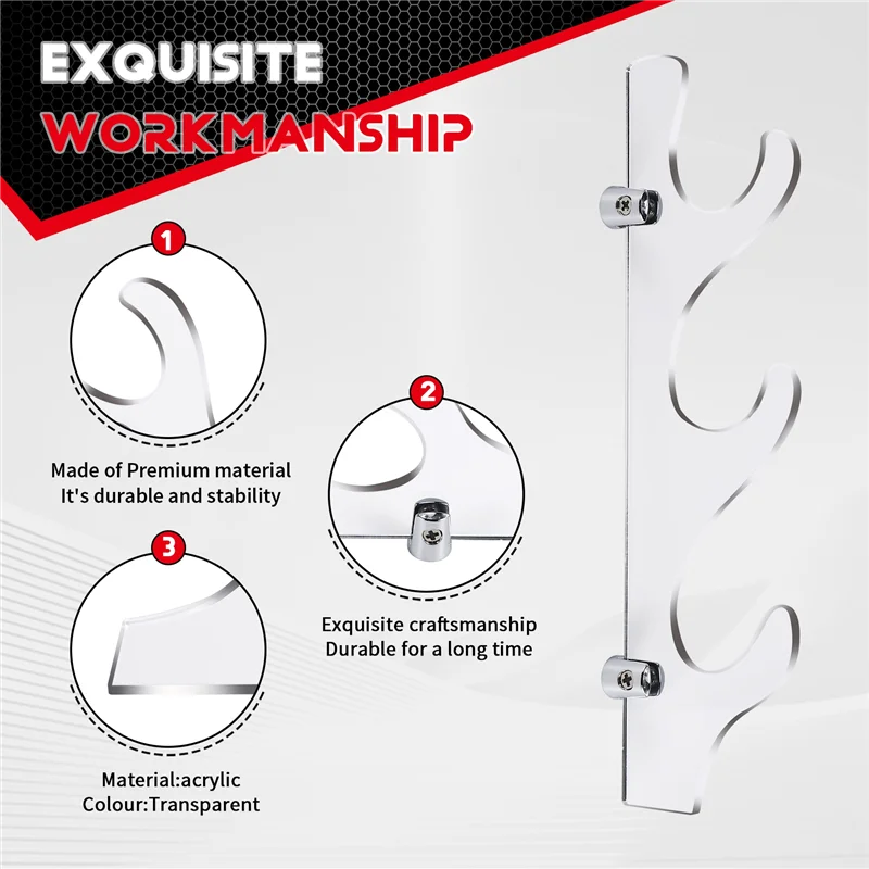 ABHU Acrylic Wall Mount Three Layer Samurai Sabre Sword Display Stand Lightsaber Holder Samurai Sword Holder