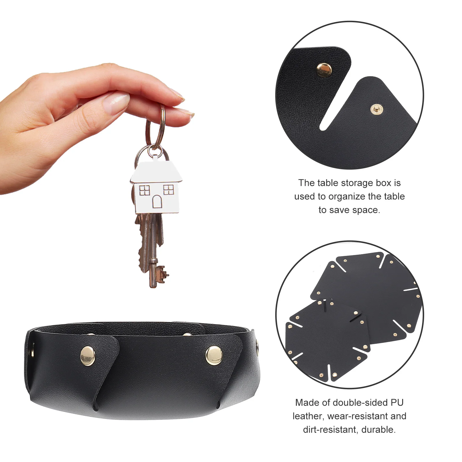 2 قطعة حاويات تخزين PU مدخل مفتاح المنظمون مكتب المنظمون مقاومة للاهتراء الأوساخ مقاومة توفير المساحة ديكور