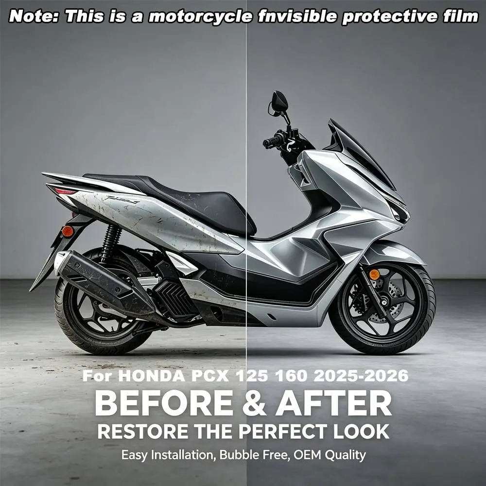 For HONDA PCX 125 160 2025-2026 PPF Motorcycle Paint Protection Film Clear Invisible Wrap Anti-scratch UV Resistant Easy Install