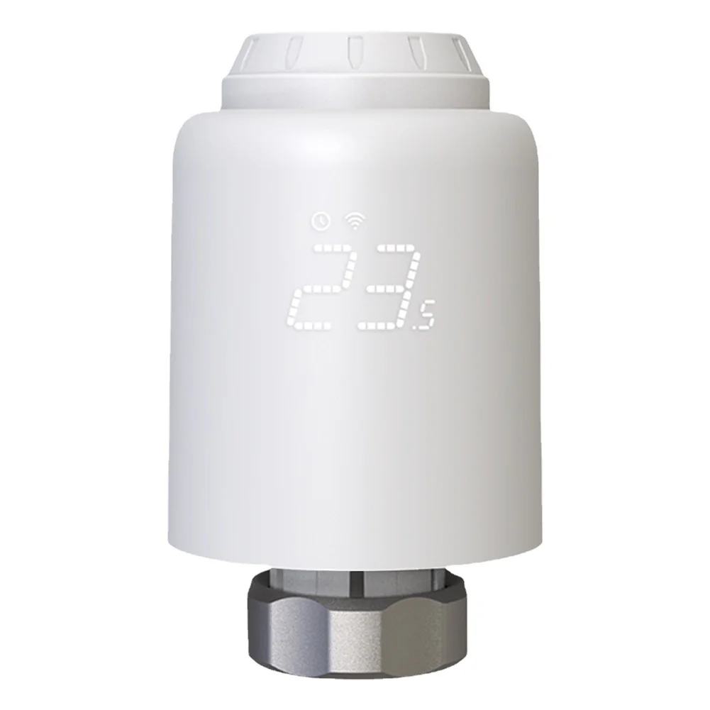 

Energy Saving Solutions 97*58.4mm M30*1.5 WiFi Thermostatic Valve Custom Heating Schedule Setup Heating System Adapter