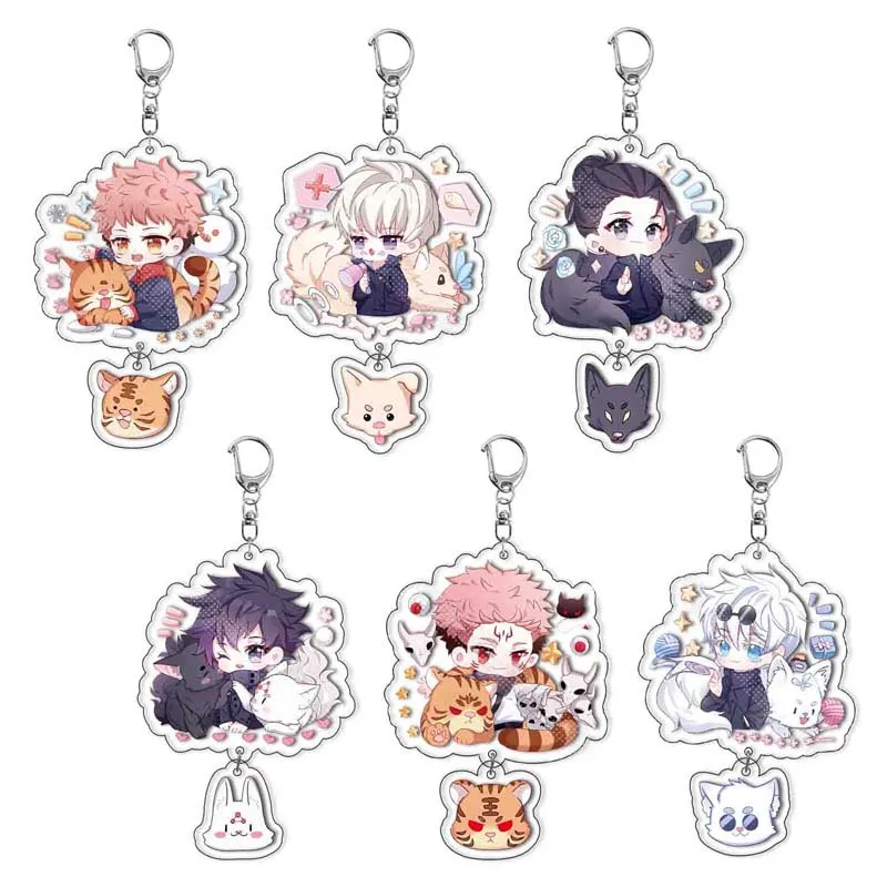 Jujutsu Kaisen Acrylic Keychain Pendant Anime Peripheral Itadori Yuji Fushiguro Megumi Kugisaki Nobara Satoru Gojo Pendant