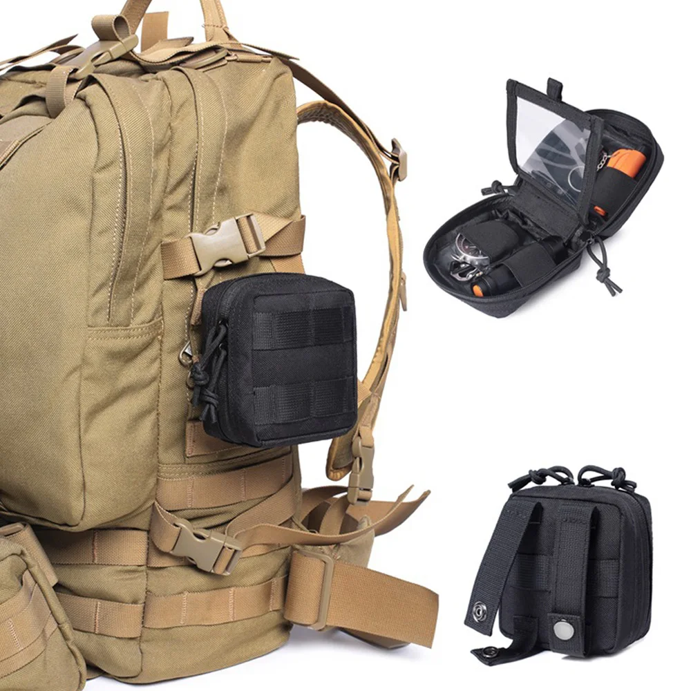 Kit supervivencia táctica MOLLE mini: cuchillo, brújula, linterna - imagen 5