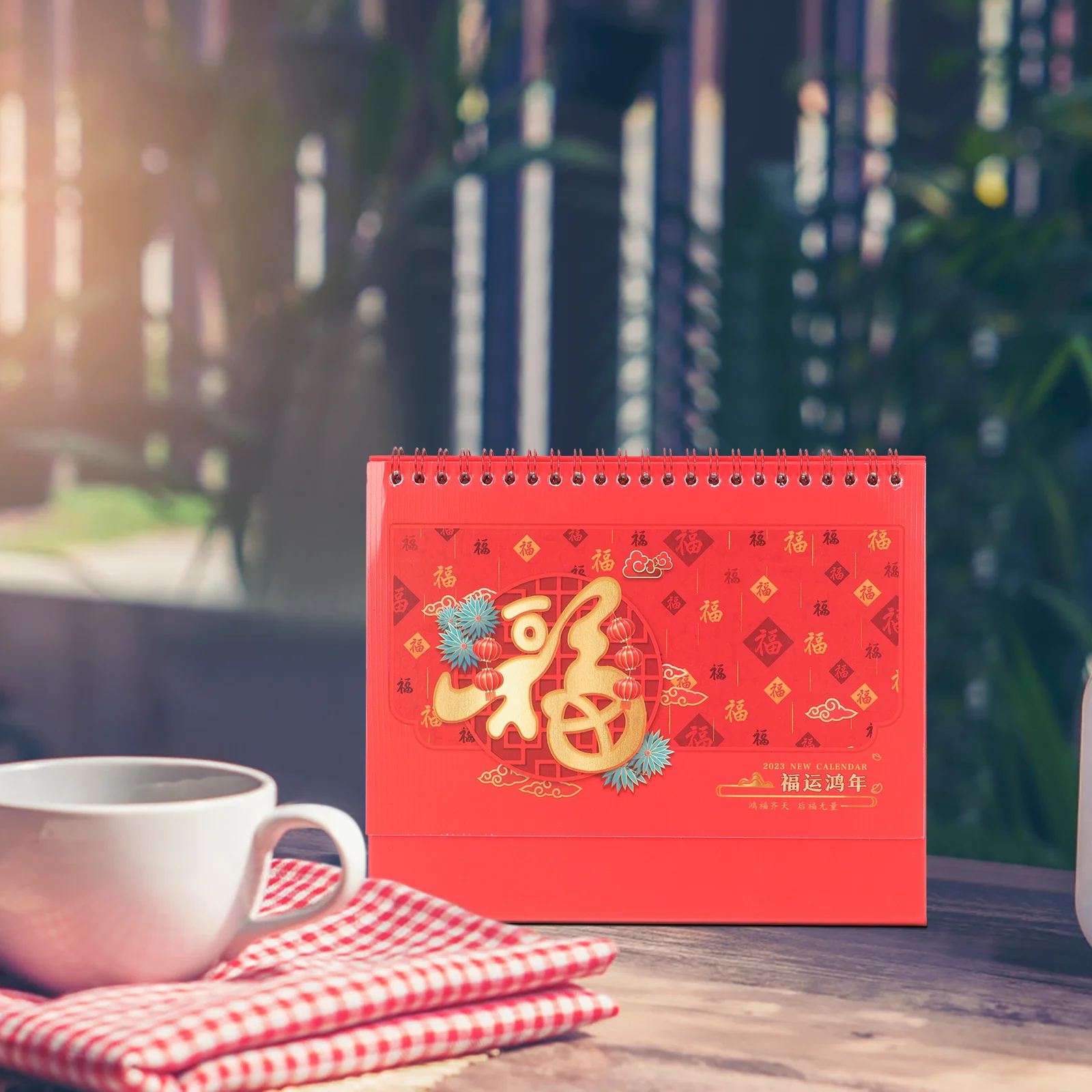 

Year of Rabbit Desktop Calendar Paper Iron Material Double Coil Design Practical 2023 Schedule Planning Office Desk