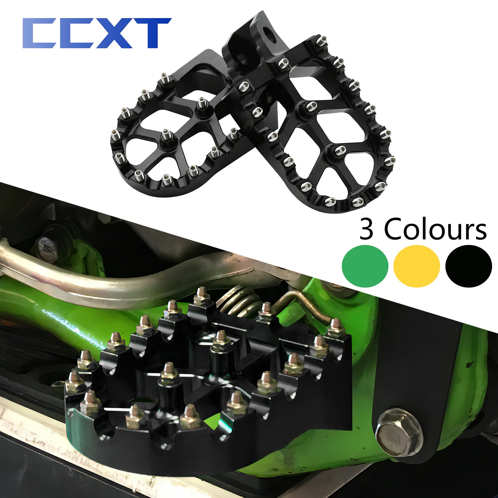 Motorcycle CNC Foot Pegs Dirt Bike Footrest Pedal For Kawasaki KX KLX For Suzuki RM65 2003-2005 RM100 2003 Motocross Accessories