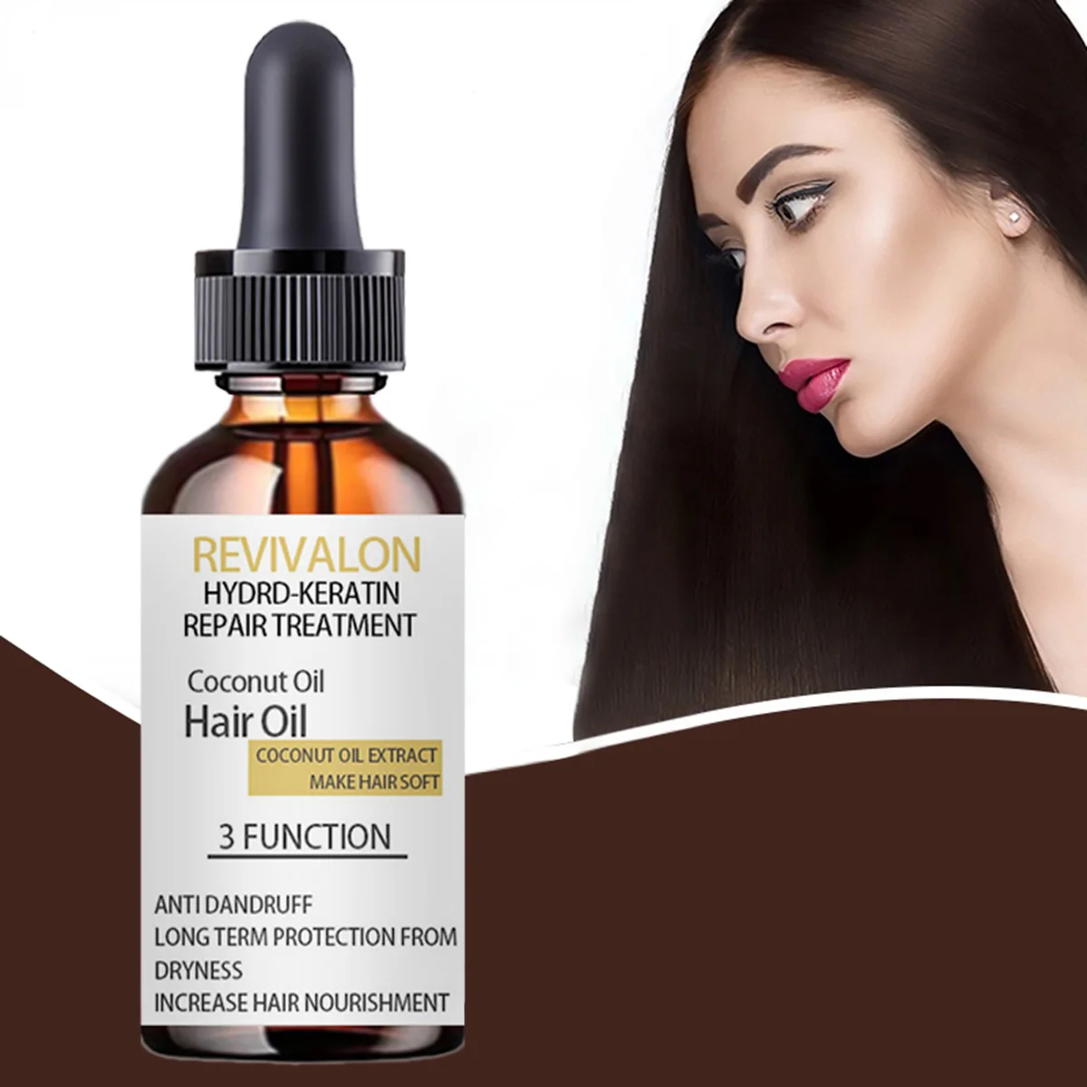 Coconut Hair Essence Oil Nourishes and Softens Hair Repairs Dyed and Perm Damaged Smoothes Frizz Hair Care Products