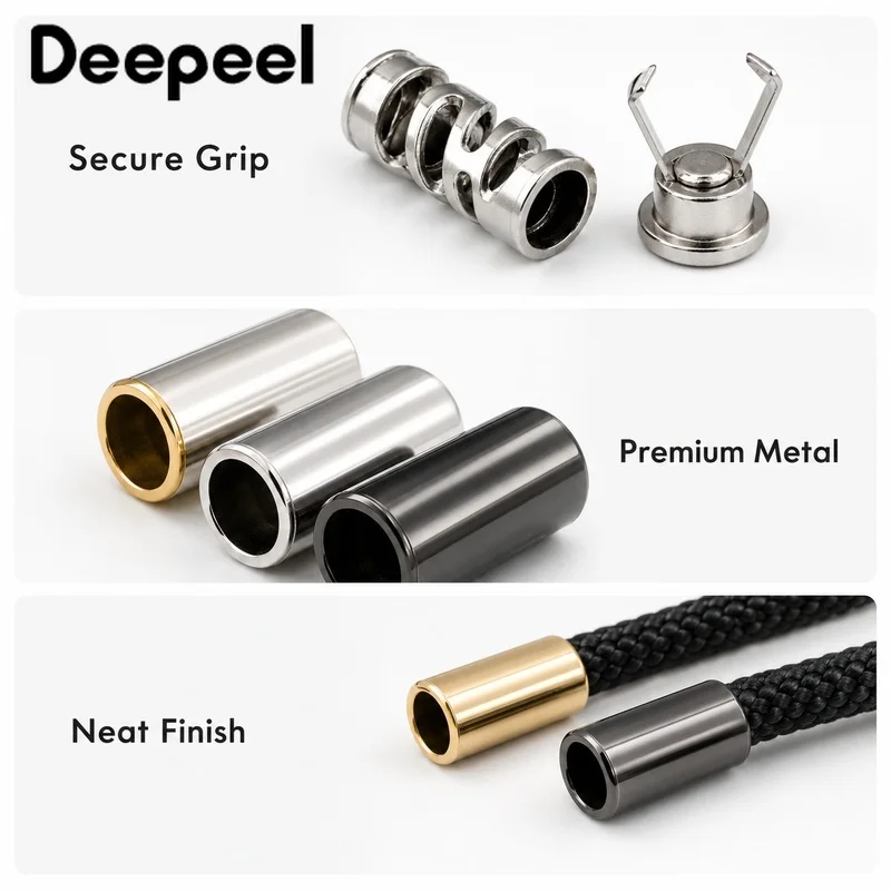 20/50Pcs 20mm Metal Cord Ends Hood Drawstring Stopper Trouser Rope Lock Garment String Terminal DIY Clothing Sewing Accessories