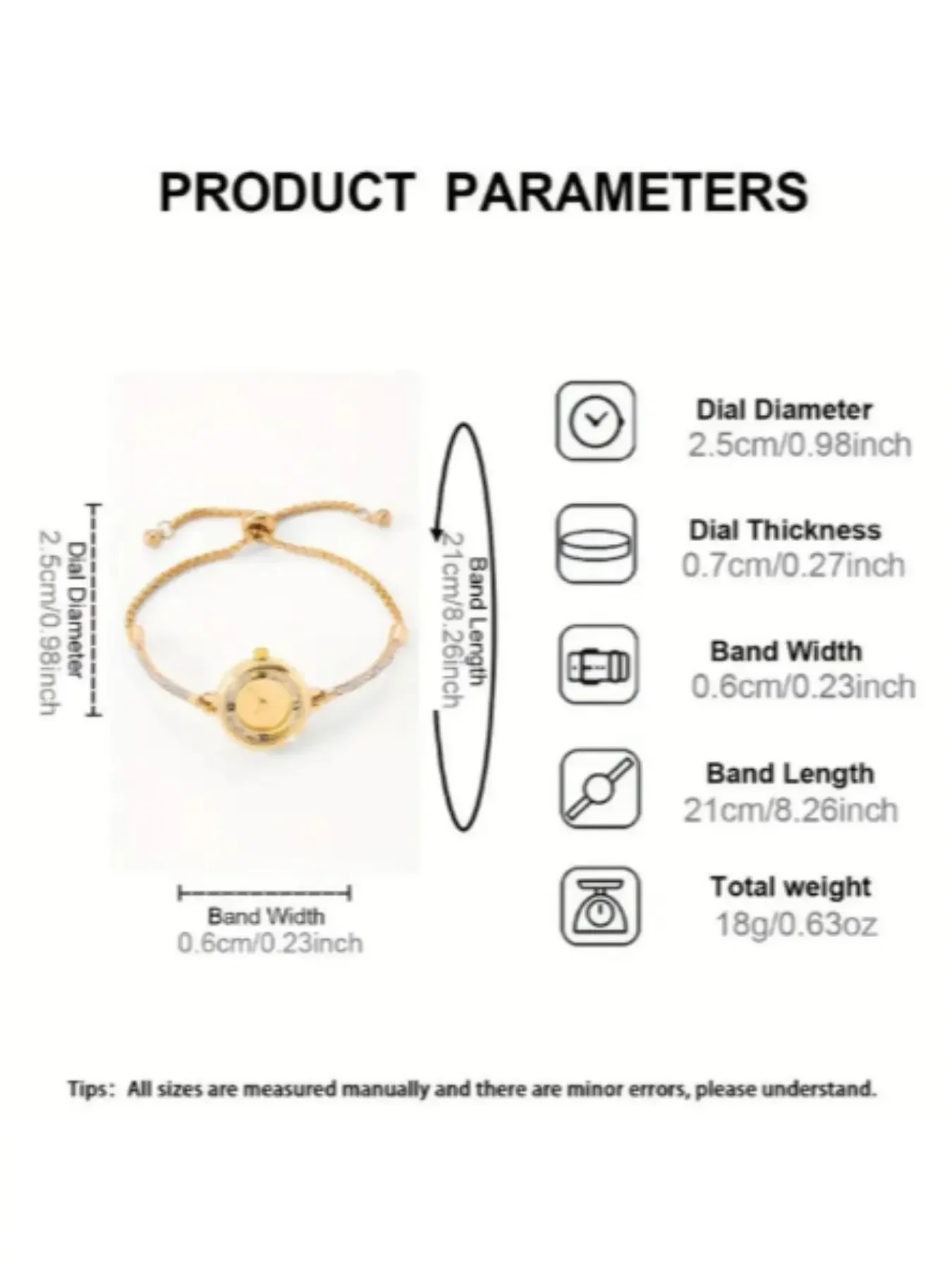 Women's Watch with Small Diamonds, Round Academic Style, Elegant Dial, Lazy Pull-Out Small Bracelet Women's Watch