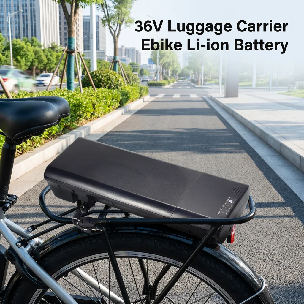 Schwarzer Gepäckträger-Akku 36V 7.8Ah 9Ah 10Ah 11.6Ah 14Ah Li-Ionen-Akku für Momo Design Venezia Amigo Maxtron E-Bike