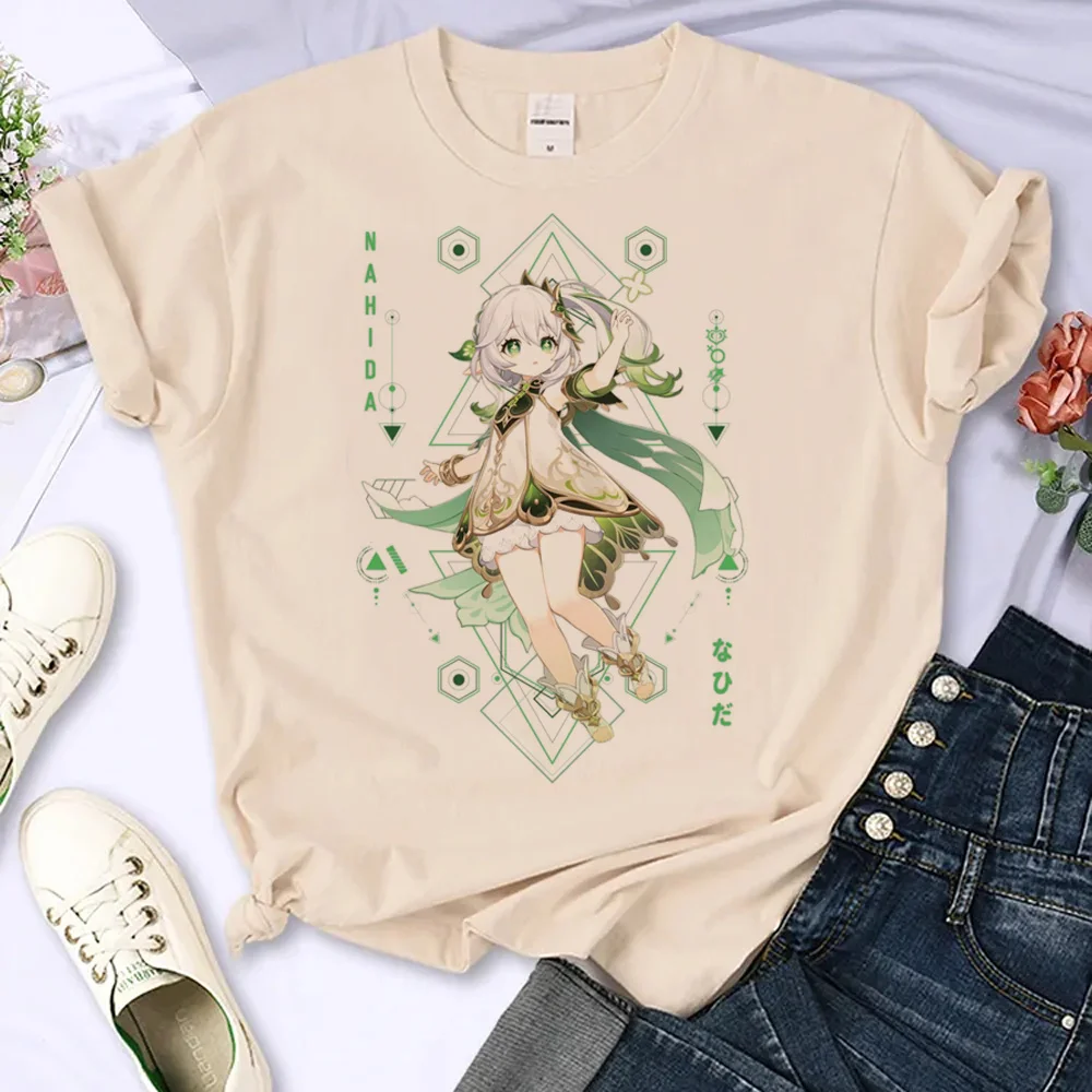 Genshin Impact t shirt women manga summer comic tshirt girl Japanese harajuku clothing